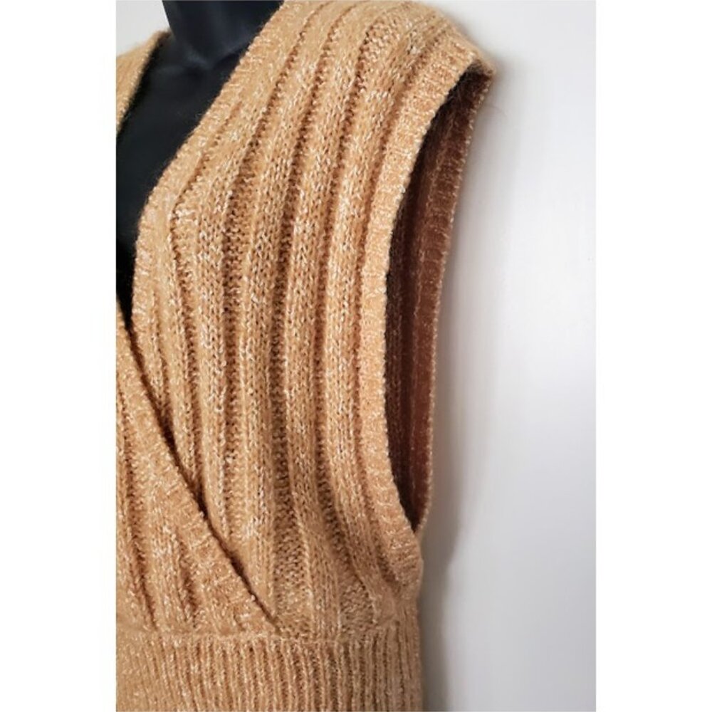 Vintage Christian Dior Cable Knit Wrap Sweater Vest Layer Sz M Old Money Preppy - Picture 5 of 11